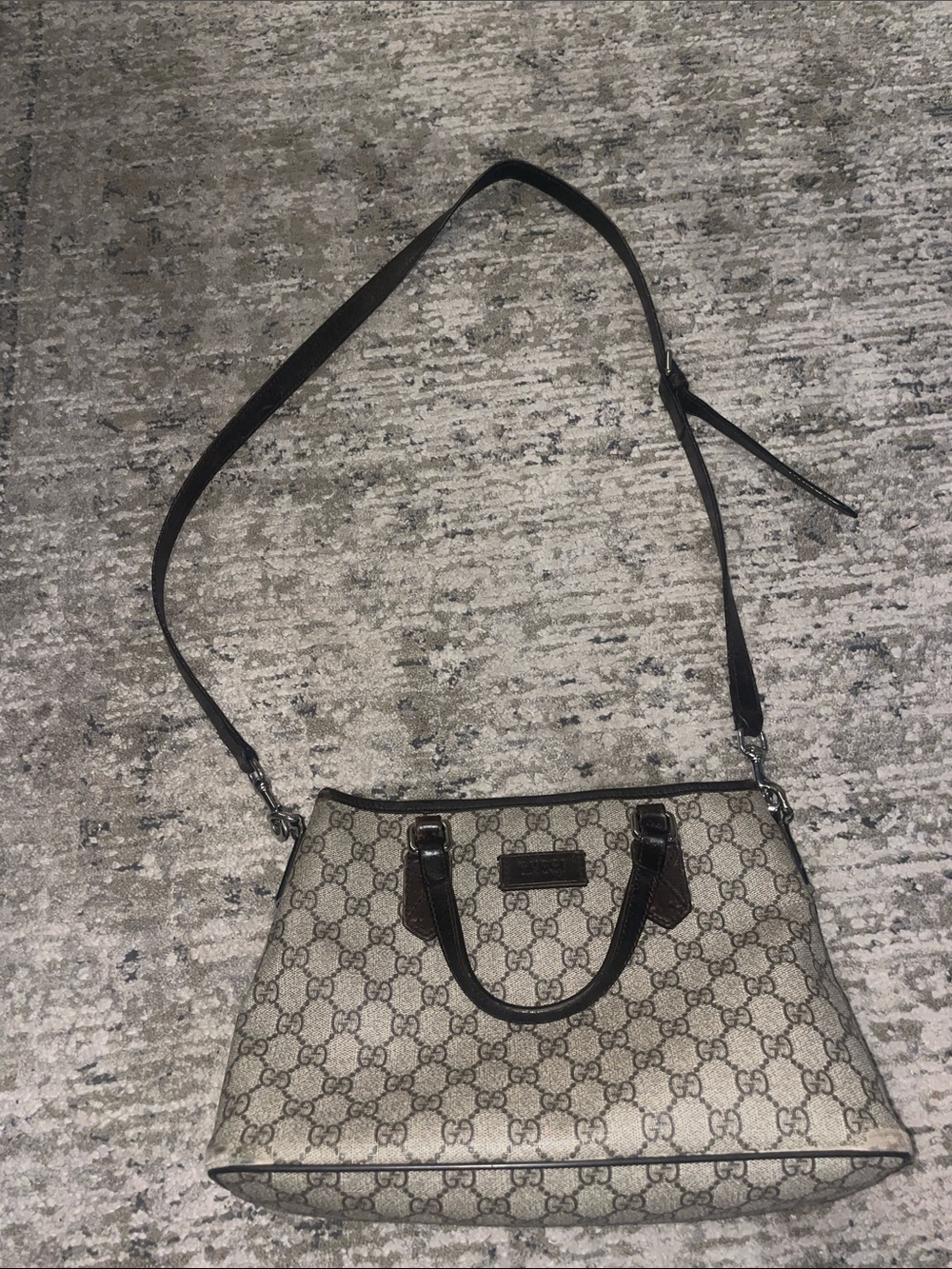 Gucci (Small/Medium) Beige/Brown Bag with Removable Strap